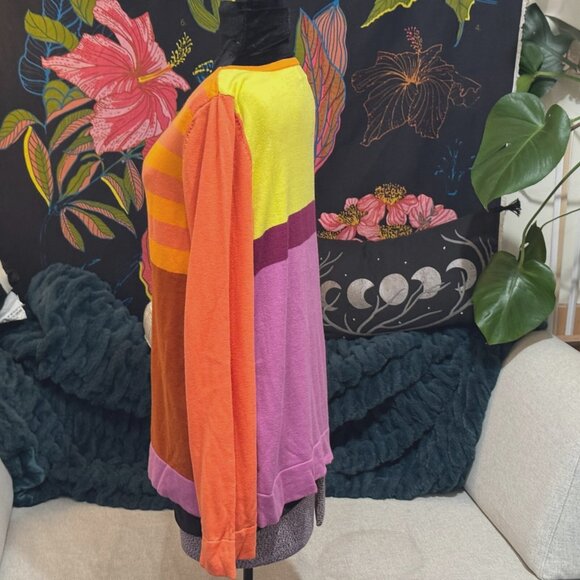 Isaac Mizrahi x Target Color Block Cotton & Rayon Sweater, Multi-Color, XL - Picture 8 of 15